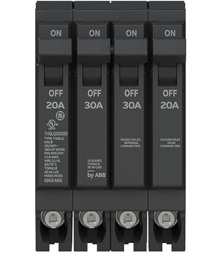 ABB Q-Line® THQLQ153015 Quad Circuit Breaker • 15A/1P, 30A/2P
